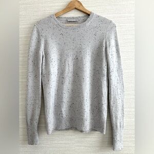 Everlane long sleeve light gray speckled cashmere sweater Small